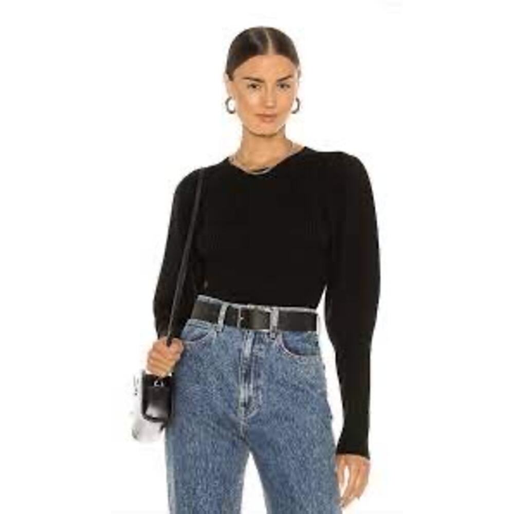 Anine Bing Rowan Puff Sleeve Sweater